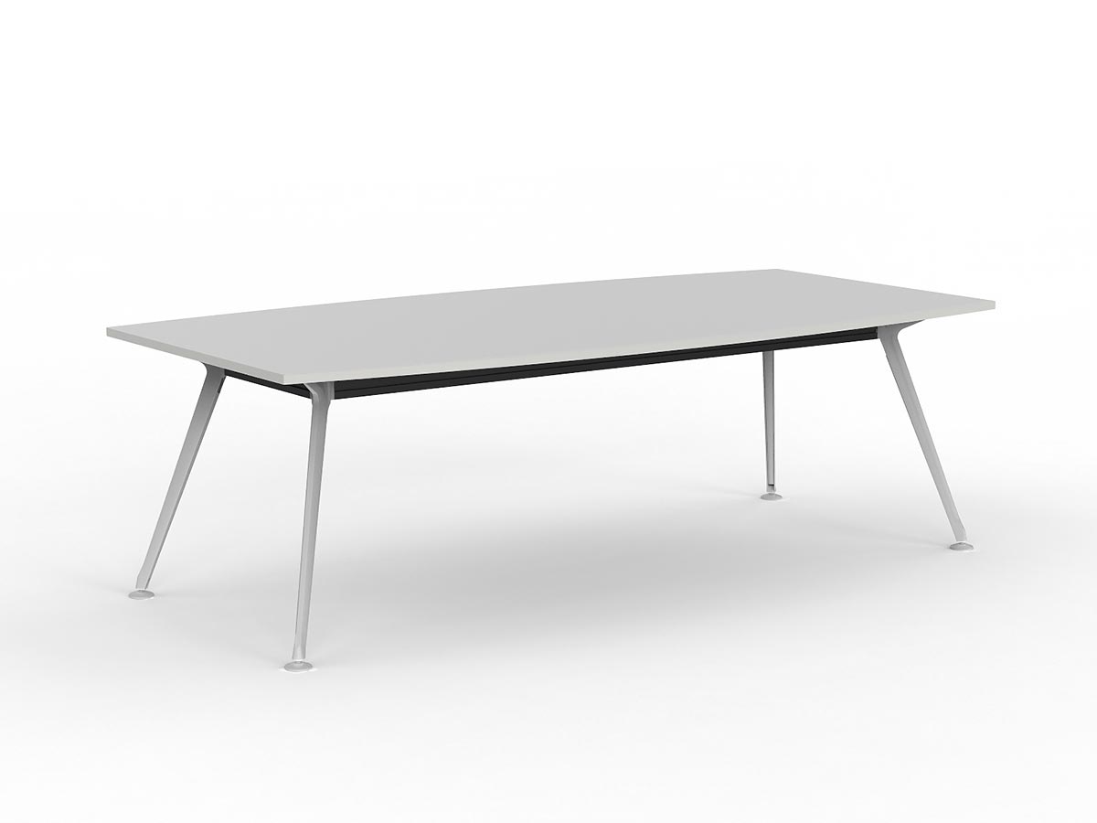 Team 2400 x 1200 Boardroom Table White Top White Legs