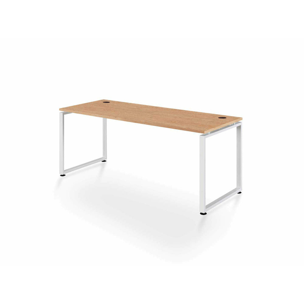 Ultimo Metal Framed Desk English Oak Desktop