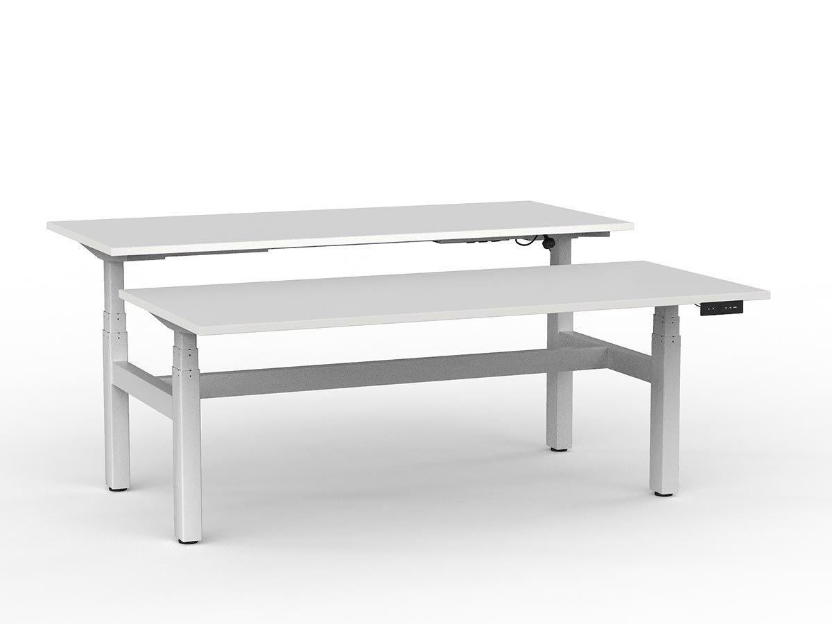 Agile Electric Shared Desk Deluxe 3 Column