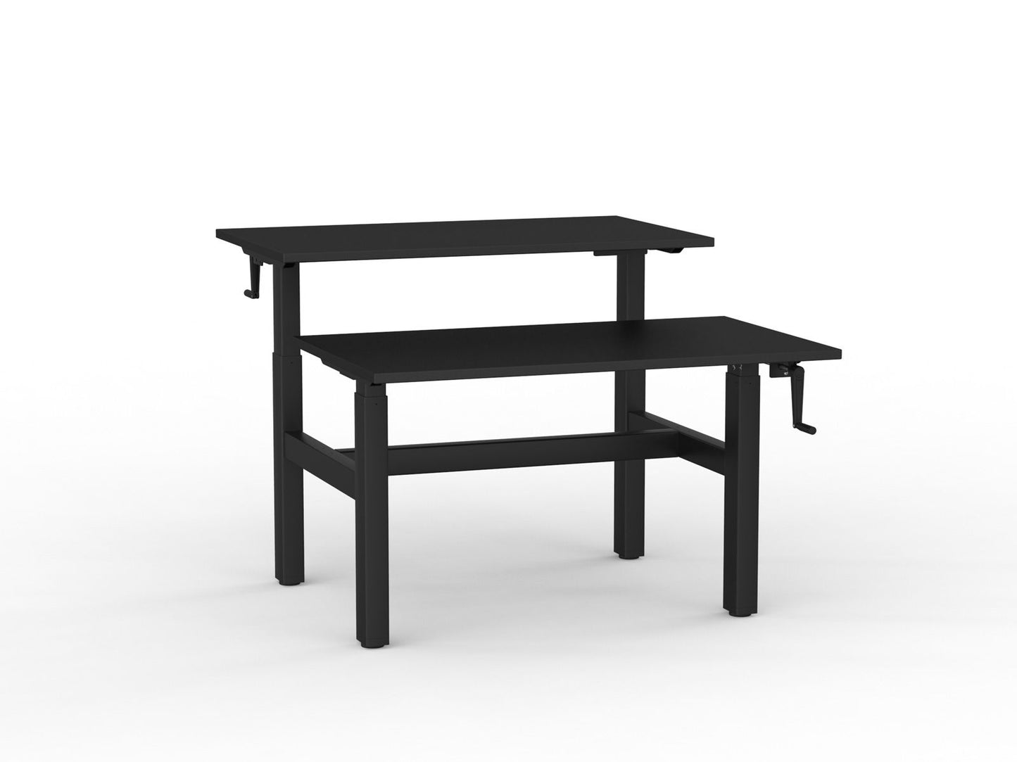 Agile Manual Winder Height Adjustable Double Sided Shared Desk