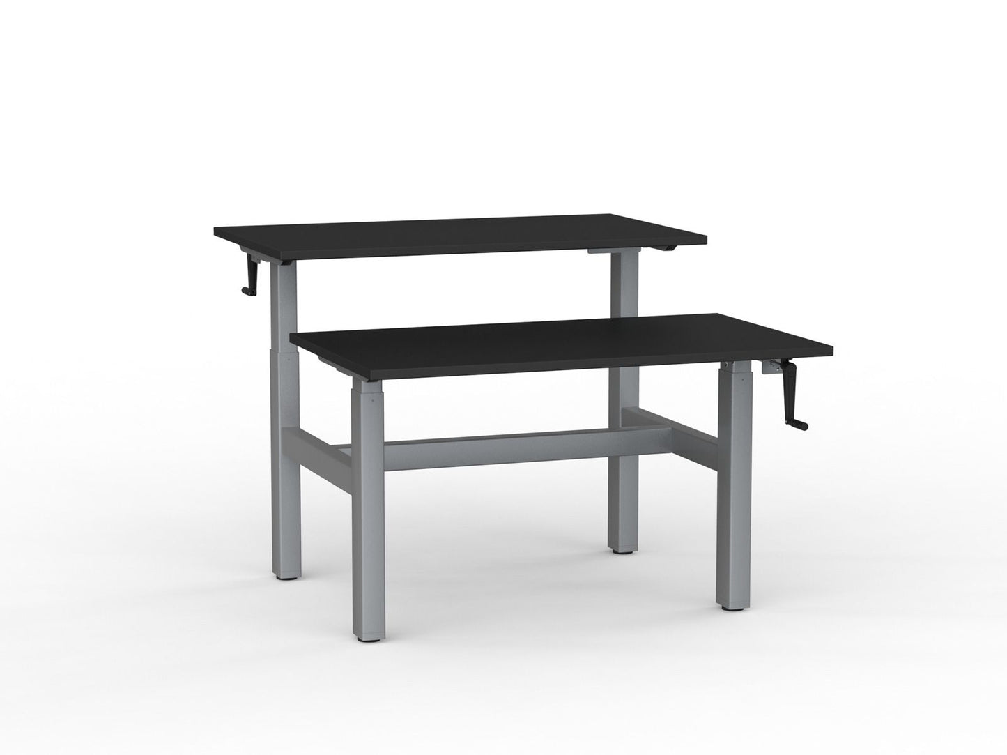 Agile Manual Winder Height Adjustable Double Sided Shared Desk