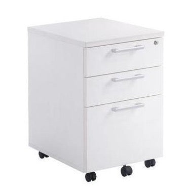 White Under Desk Mobile File Drawer