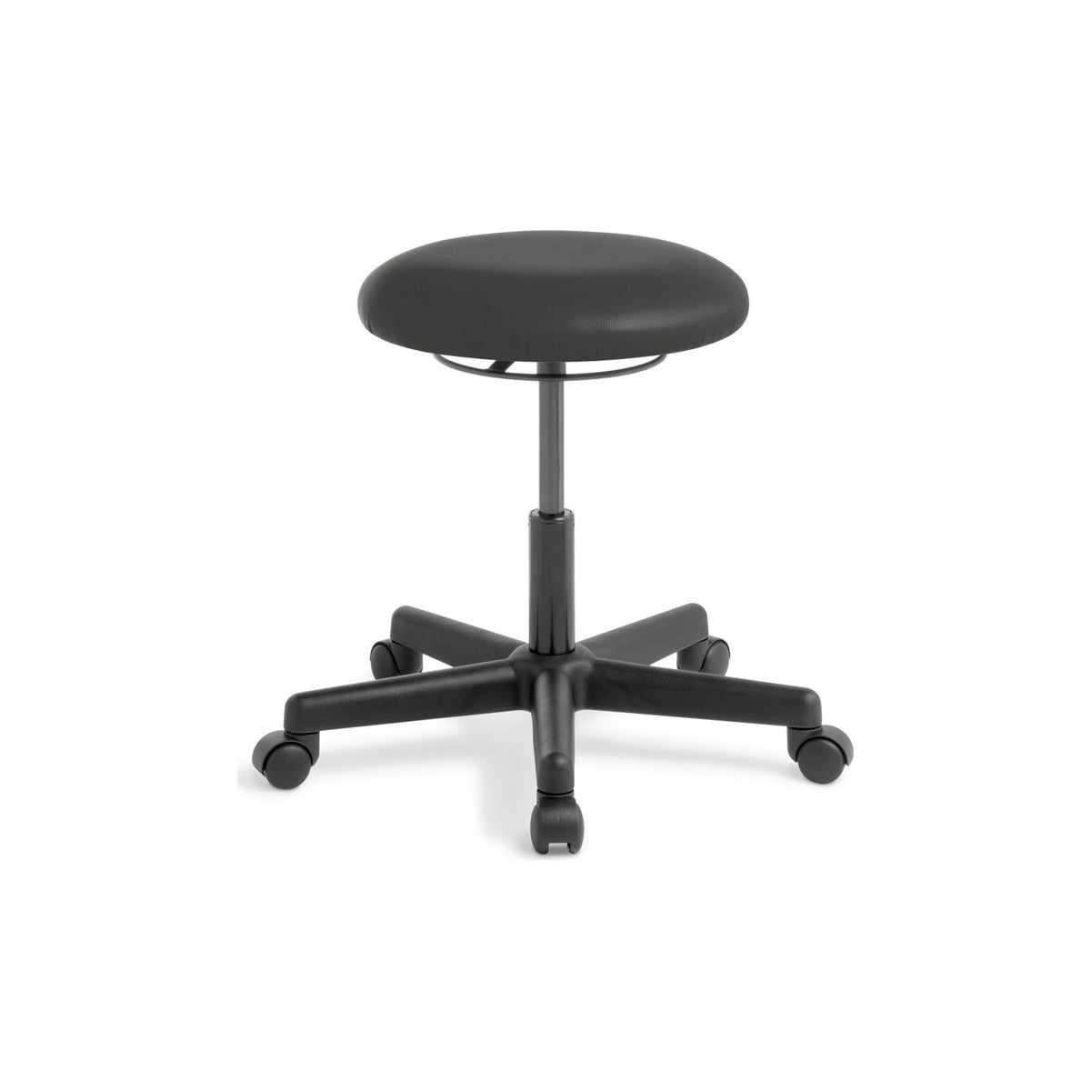 Button Stool in Black Vinyl