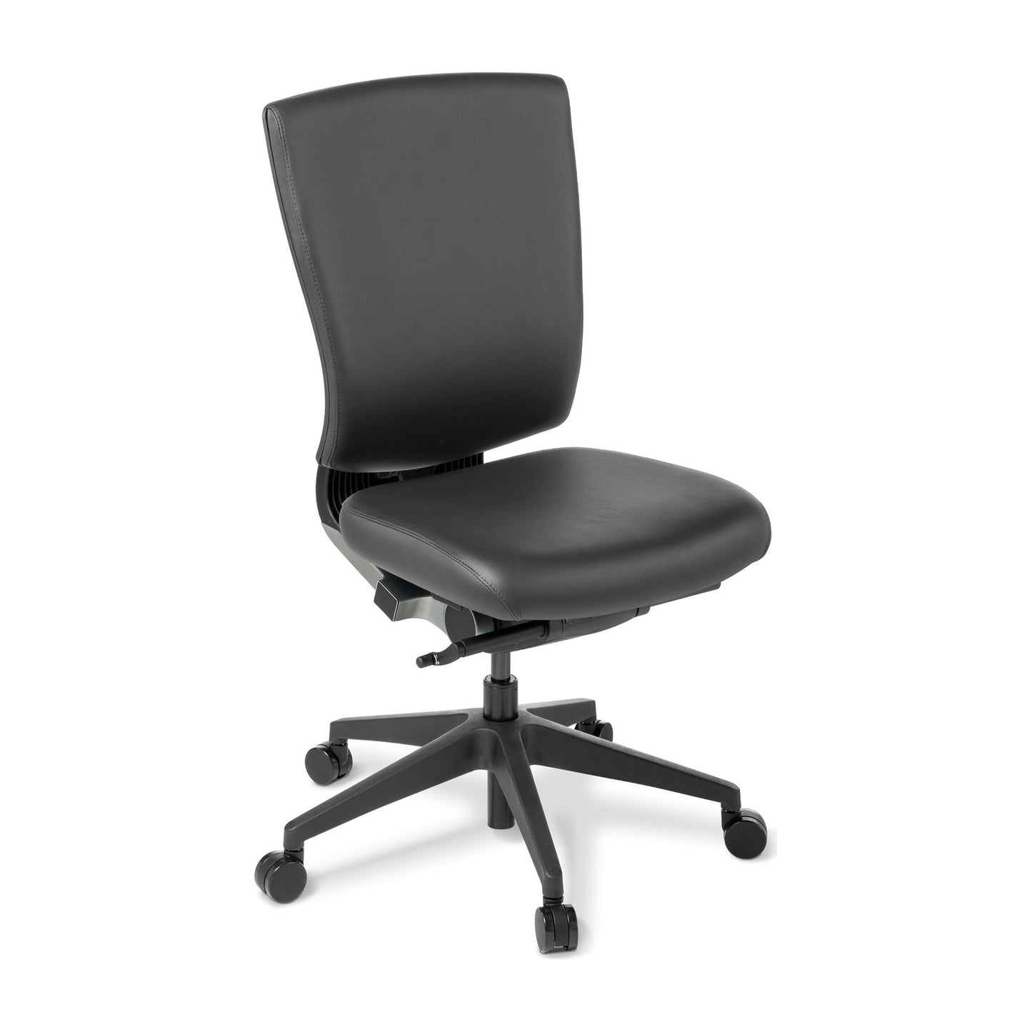 Cloud Upholstered in Black Leather