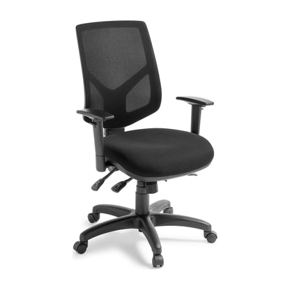 Crew with Arms in Eden Black Fabric