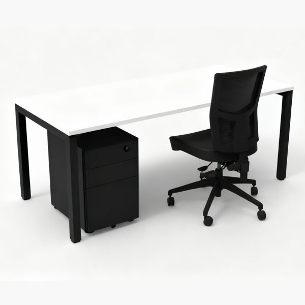 Cubit Metal Framed Desk Bundle