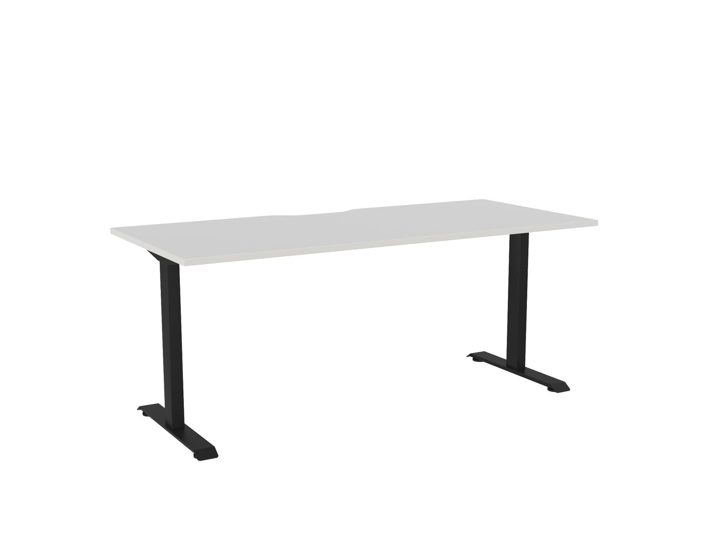 Haven Fixed Single Sided Desk - Scallop Desktop