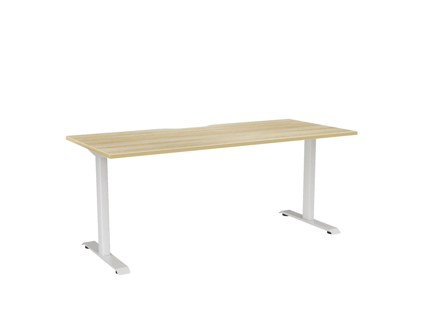 Haven Fixed Single Sided Desk - Scallop Desktop