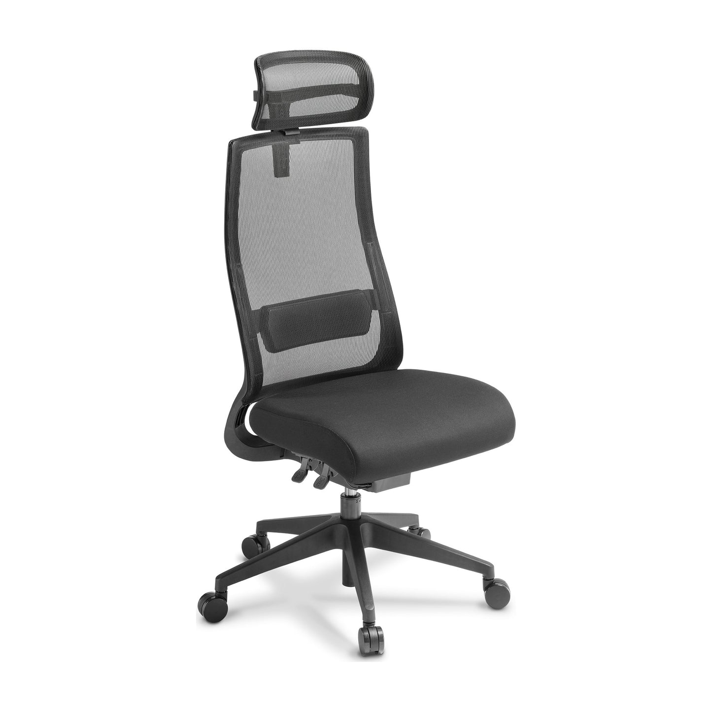 Joe with Headrest in Standard Black Fabric