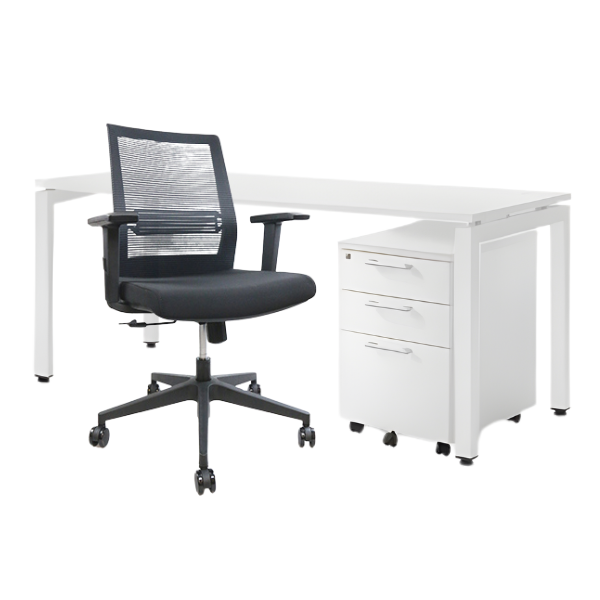 Ultimo Standard Metal Desk Bundle