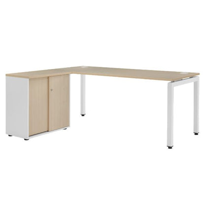Ultimo Desk & Storage Combos English Oak Standard Metal Leg