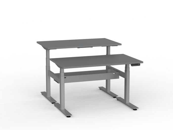 Agile Pro Electric 3-Column Shared Desk