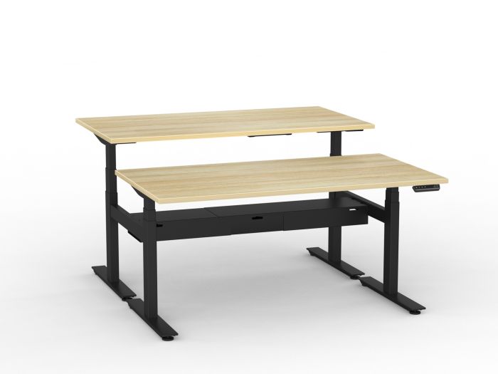 Agile Pro Electric 3-Column Shared Desk