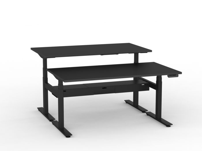 Agile Pro Electric 3-Column Shared Desk