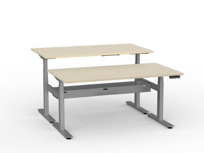 Agile Pro Electric 3-Column Shared Desk
