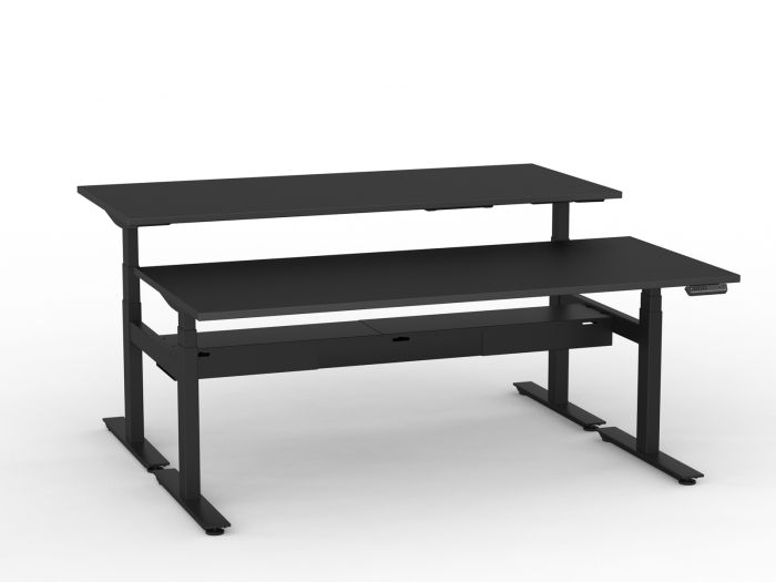Agile Pro Electric 3-Column Shared Desk