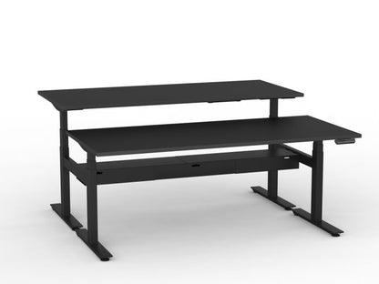 Agile Pro Electric 3-Column Shared Desk