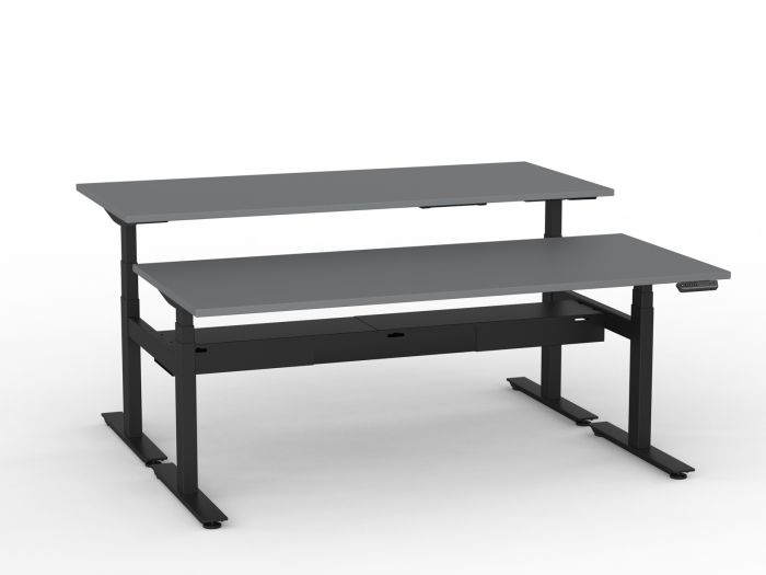 Agile Pro Electric 3-Column Shared Desk