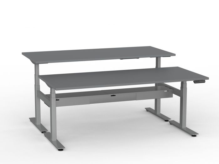 Agile Pro Electric 3-Column Shared Desk