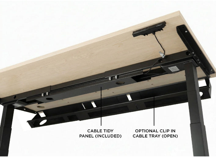 Evolve Electric Standing Desk Scalloped Desktop