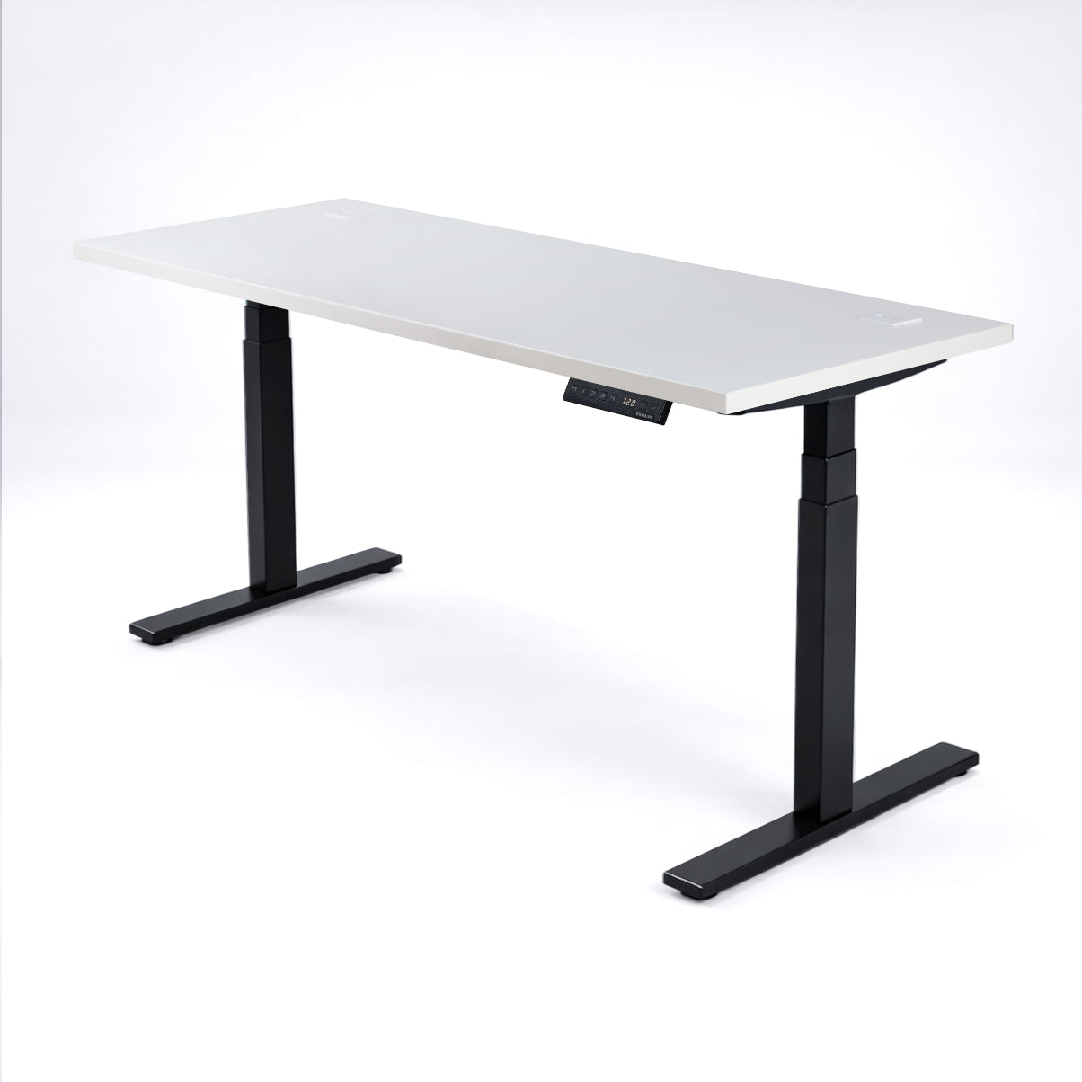 Evolve Electric Standing Desk 1800 x 800 White Top With Cable Ports