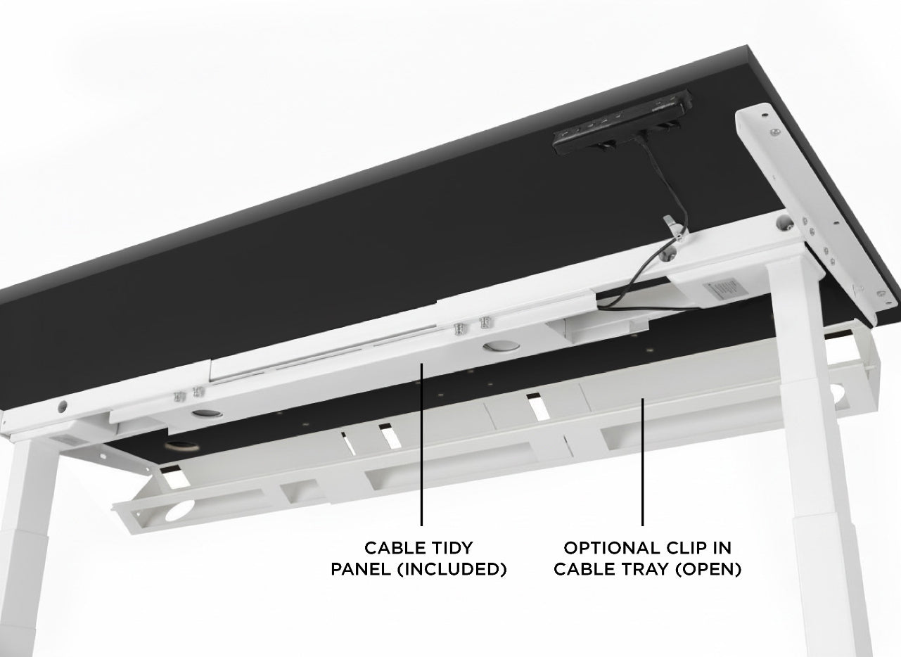 Evolve Electric Standing Desk Scalloped Desktop
