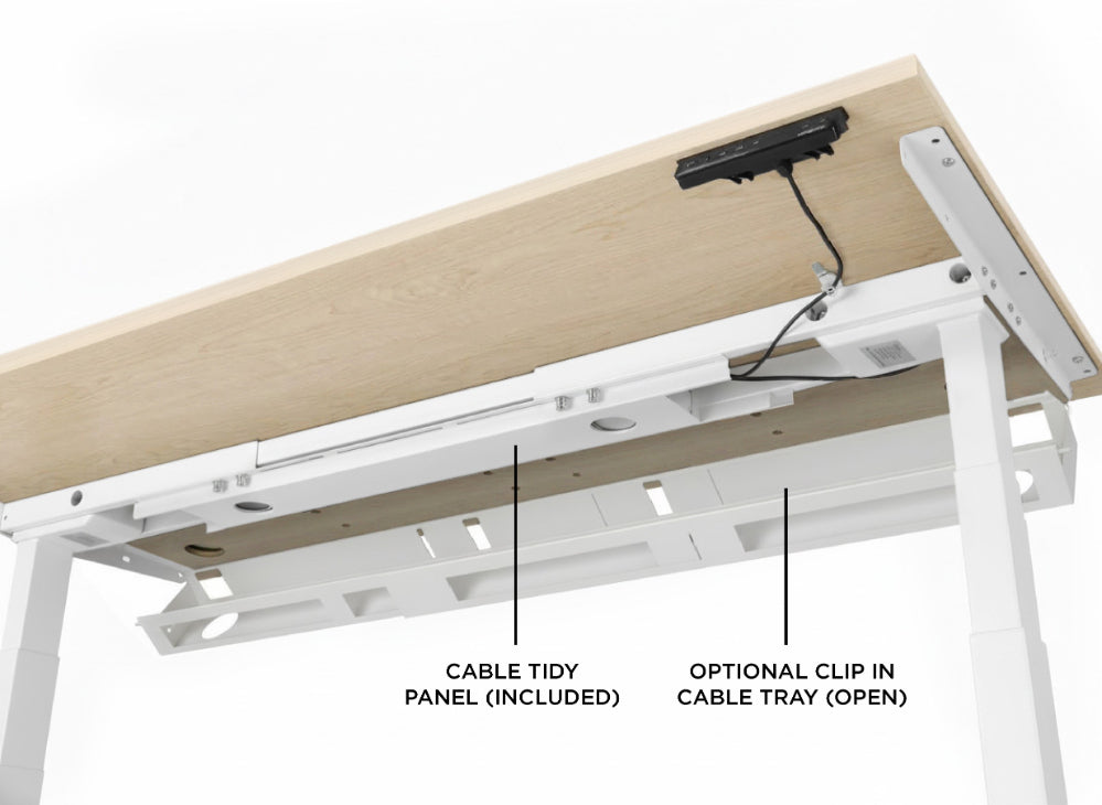 Evolve Electric Standing Desk Scalloped Desktop