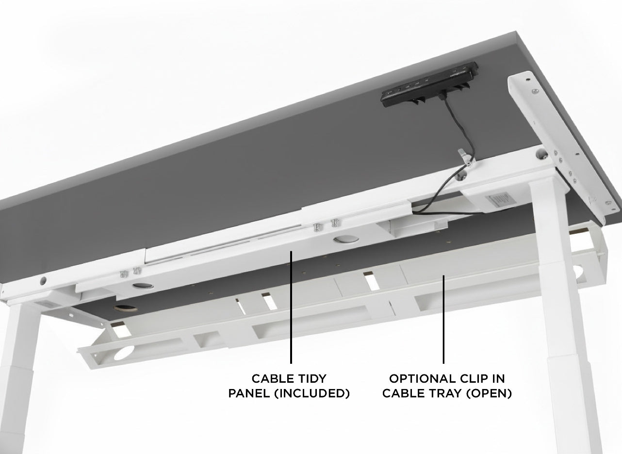 Evolve Electric Standing Desk Scalloped Desktop