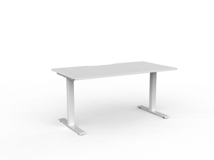 Velocity Fixed Individual Desk - Scallop