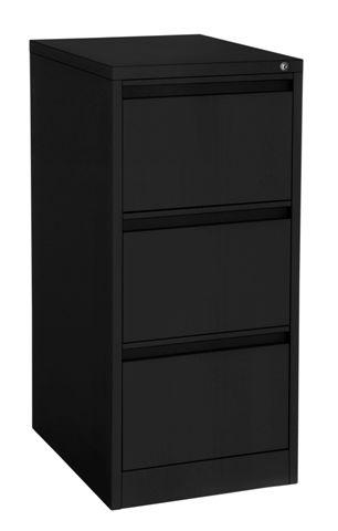 Matt Black 3 drawer filing cabinet