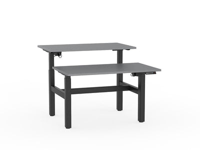 double sided electric height adjustable standing desk