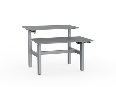 double sided electric height adjustable standing desk