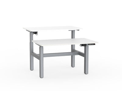 double sided electric height adjustable standing desk