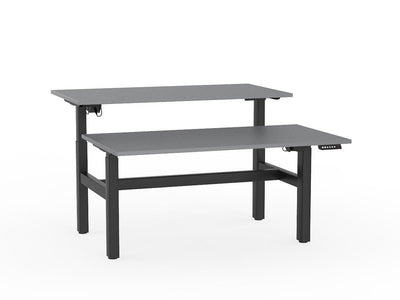 double sided electric height adjustable standing desk
