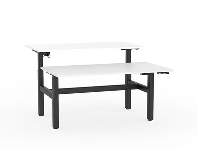 double sided electric height adjustable standing desk