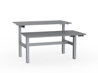 double sided electric height adjustable standing desk