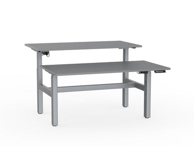 double sided electric height adjustable standing desk