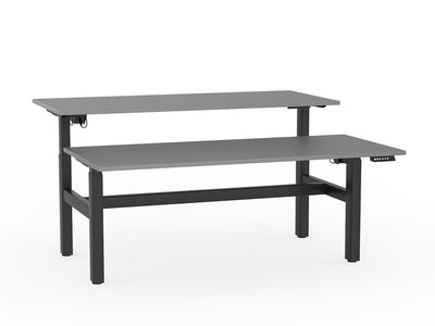 double sided electric height adjustable standing desk