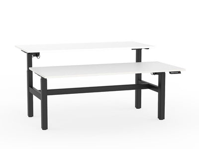 double sided electric height adjustable standing desk