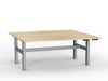 double sided electric height adjustable standing desk