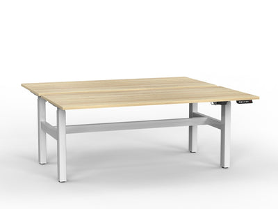 double sided electric height adjustable standing desk
