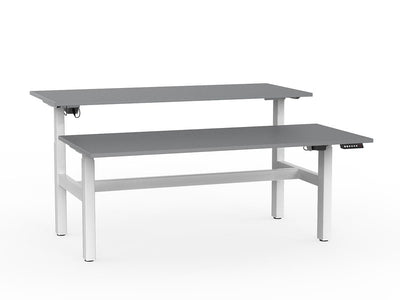 double sided electric height adjustable standing desk