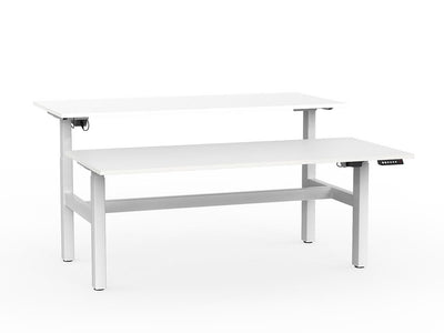 double sided electric height adjustable standing desk
