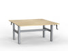 double sided manual height adjustable standing desk