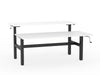 double sided manual height adjustable standing desk
