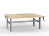 double sided manual height adjustable standing desk