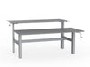double sided manual height adjustable standing desk