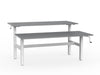 double sided manual height adjustable standing desk
