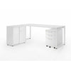 Ultimo Desk & Storage Combos White Closed Metal Leg