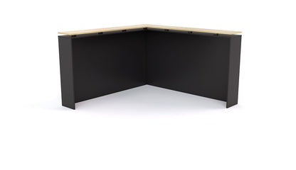 Reception desk Black with Atlantic Oak Wood Grain